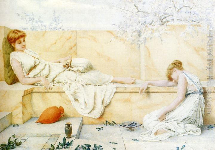 Henry Ryland Two Classical Figures Reclining